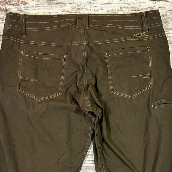 Men’s Kuhl Slax cotton nylon pants brown size 38 x 28 (altered) - Picture 8 of 9